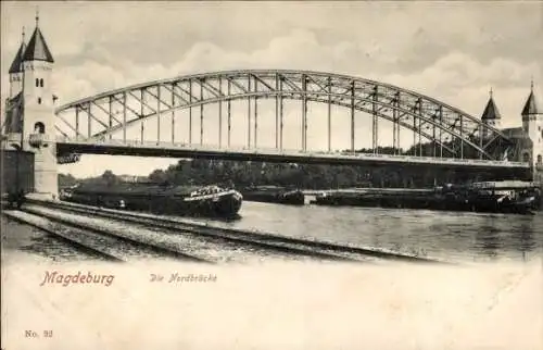 Ak Magdeburg an der Elbe, Nordbrücke