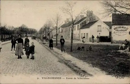 Ak Villecresnes Val de Marne, Stadteingang