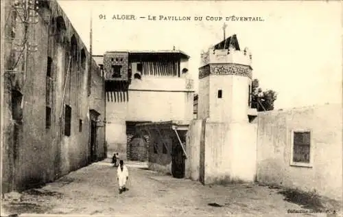 Ak Algier Algier Algerien, Coup d’Eventail Pavillon