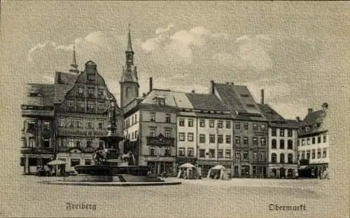 Ak Freiberg in Sachsen, Obermarkt