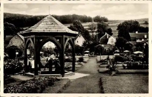 Ak Bruchhausen Höxter an der Weser, Mineralbrunnen und Anlagen, Pavillon