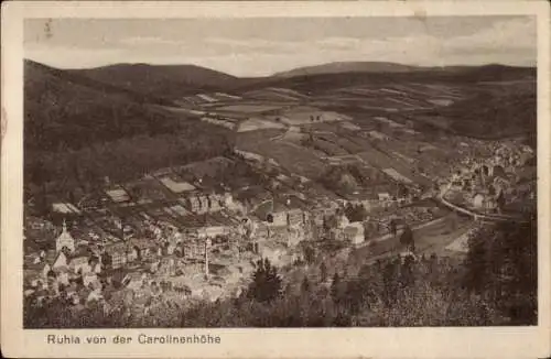 Ak Ruhla in Thüringen, Panorama von der Carolinenhöhe gesehen