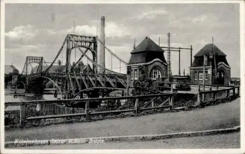 Ak Wilhelmshaven an der Nordsee, Kaiser Wilhelm Brücke