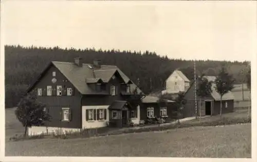 Ak Holzhau Rechenberg Bienenmühle Erzgebirge, Teilansicht, Gebäude