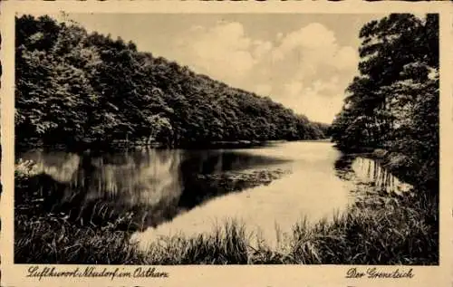 Ak Neudorf Harzgerode am Harz, Grenzteich