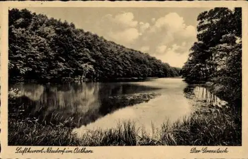 Ak Neudorf Harzgerode am Harz, Grenzteich