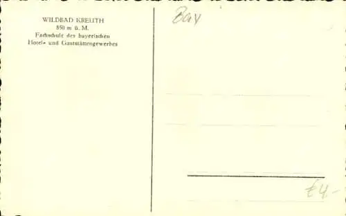 Ak Kreuth am Tegernsee Oberbayern, Fachschule des bayerischen Hotel- und Gaststättengewerbes