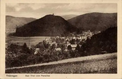 Ak Bad Thal Ruhla Thüringen, Blick vom Paradies