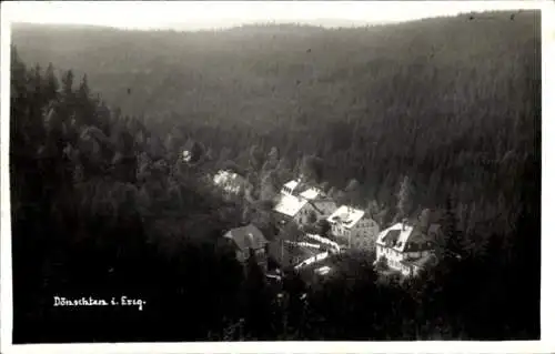 Foto Ak Dönschten Dippoldiswalde im Erzgebirge, Blick ins Tal