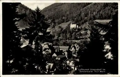 Ak Sitzendorf an der Schwarza in Thüringen, Teilansicht