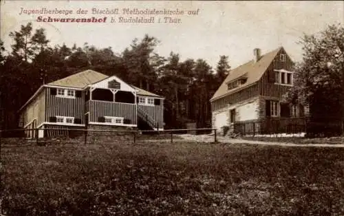 Ak Schwarzenshof Rudolstadt in Thüringen, Jugendherberge der Bischöfl. Methodistenkirche