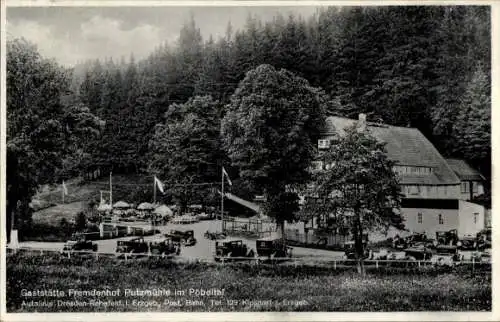 Ak Oberpöbel Dippoldiswalde Sachsen, Putzmühle im Pöbeltal, Gaststätte, Fremdenhof