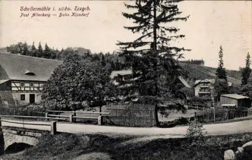 Ak Schellerhau Altenberg im Erzgebirge, Schellermühle