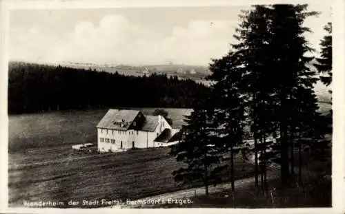 Foto Ak Hermsdorf im Erzgebirge, Wanderheim der Stadt Freital