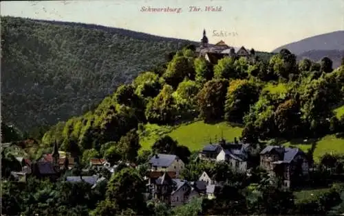 Ak Schwarzburg Thüringer Wald, Teilansicht, Schloss