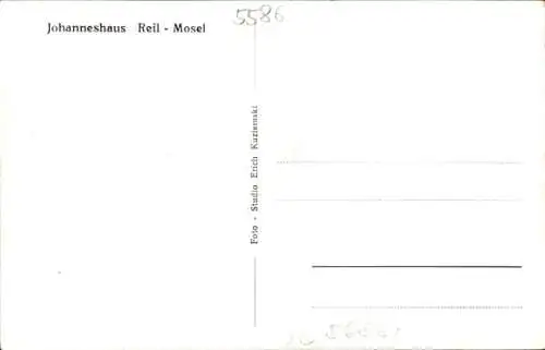 Ak Reil an der Mosel, Johanneshaus, Weinberge