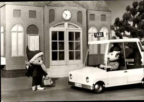 Ak Sandmann, Sandmännchen, Taxi, Kinderfernsehen der DDR