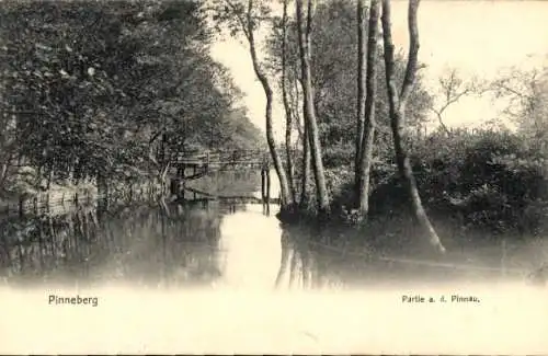 Ak Pinneberg in Holstein, Pinnau, Brücke