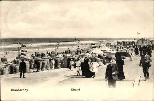 Ak Nordseebad Norderney Ostfriesland, Strand, Personen