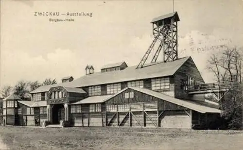 Ak Zwickau in Sachsen, Ausstellung, Bergbauhalle