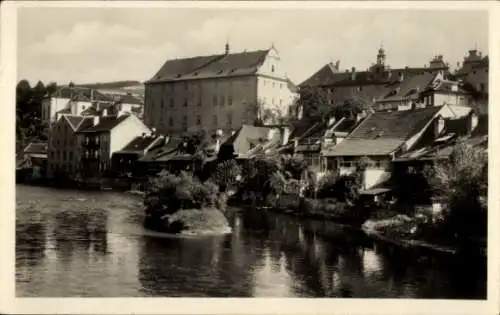 Ak Český Krumlov Böhmisch Krumau Krummau Südböhmen, Uferpartie