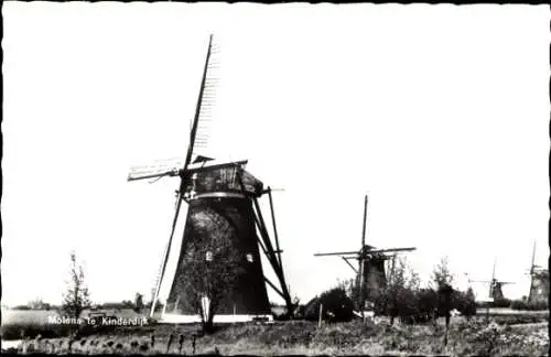 Ak Kinderdijk Molenwaard Südholland Niederlande, Windmühlen