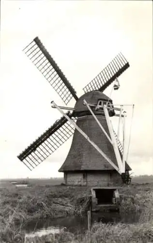 Ak Broeksterwâld Broeksterwoude Friesland Niederlande, Poldermolen De Broekmolen