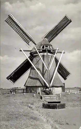 Ak Witmarsum Fryslân Niederlande, Poldermühle De Pankeokstermolen