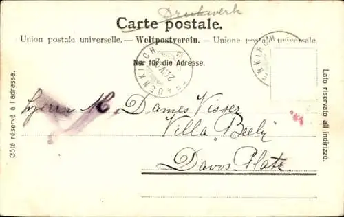 Ak Frauenkirch Davos Kanton Graubünden, Kirche