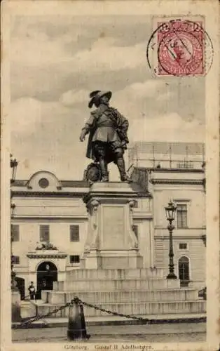 Ak Göteborg Schweden, Gustav II. Adolf-Denkmal