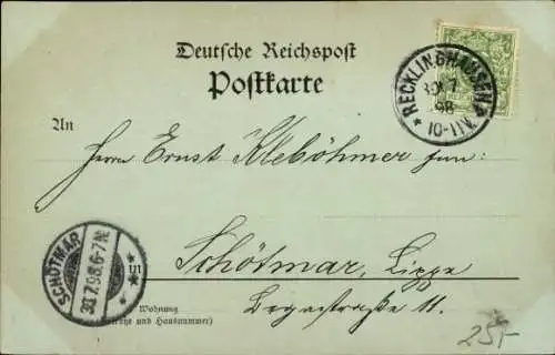 Mondschein Ak Recklinghausen im Ruhrgebiet, Zeche General Blumenthal