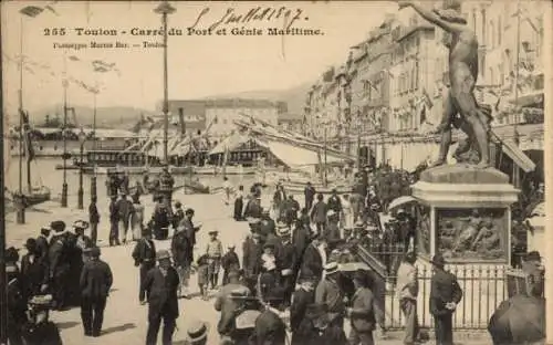 Ak Toulon Var, Carre du Port, Schifffahrtstechnik