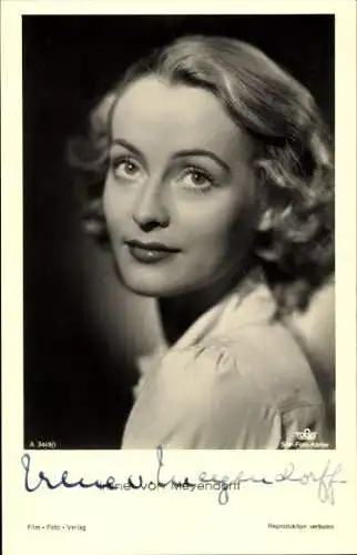 Ak Schauspielerin Irene von Meyendorff, Portrait, Autogramm