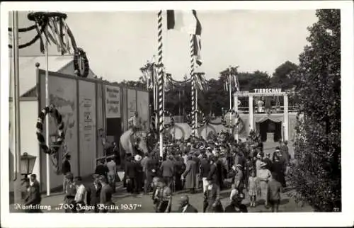 Ak Berlin, Ausstellung 700 Jahre Berlin 1937, Tierschau, Elefanz