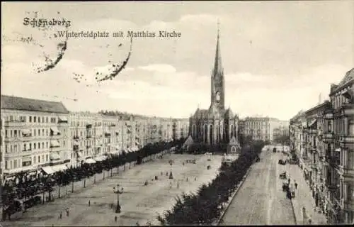 Ak Berlin Schöneberg, Winterfeldplatz mit Matthias-Kirche