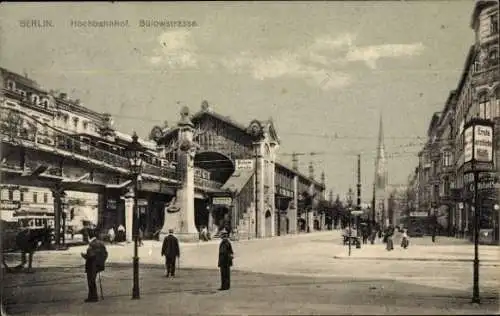 Ak Berlin Schöneberg, Hochbahnhof, Bülowstraße