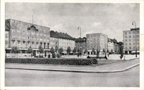 Ak Hradec Králové Königgrätz Stadt, Platz, Häuser, Geschäfte