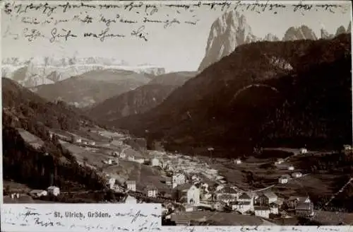 Ak Ortisei Sankt Ulrich in Gröden Südtirol, Gesamtansicht