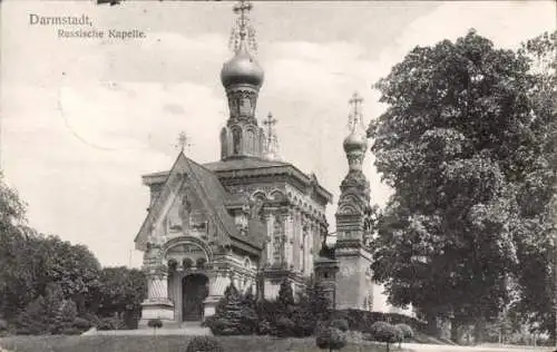 Ak Darmstadt in Hessen, russische Kapelle