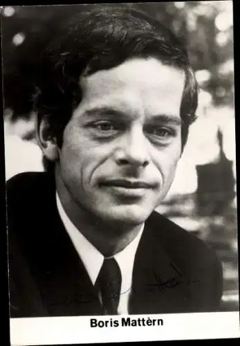 Ak Schauspieler Boris Mattern, Portrait, Autogramm