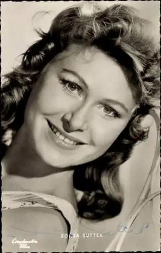 Ak Schauspielerin Sonja Sutter, Portrait, Autogramm, Johannisnacht