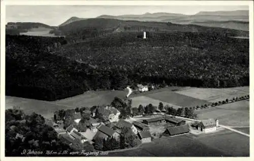 Ak Sankt Johann auf der Schwäbischen Alb, Fliegeraufnahme