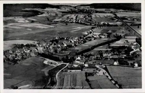 Ak Schnelldorf in Mittelfranken, Fliegeraufnahme