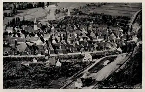 Ak Niedernhall im Hohenlohekreis, Fliegeraufnahme