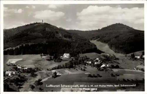 Ak Schweigmatt Raitbach Schopfheim in Baden, Fliegeraufnahme, Hohe Möhr