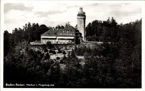 Ak Baden Baden am Schwarzwald, Fliegeraufnahme Merkur