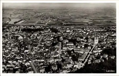 Ak Landau in der Pfalz, Fliegeraufnahme