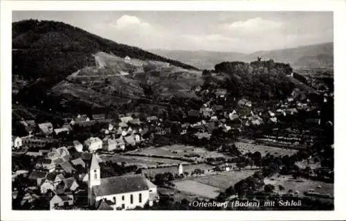 Ak Ortenberg in Baden, Fliegeraufnahme, Schloss Ortenberg