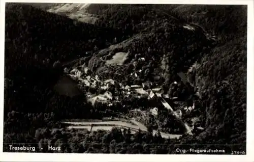 Ak Treseburg Thale im Harz, Fliegeraufnahme