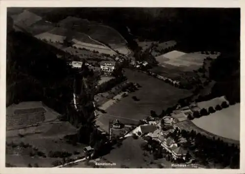 Ak Oberglottertal Glottertal im Schwarzwald, Fliegeraufnahme, Kuranstalt Glotterbach, Sanatorium